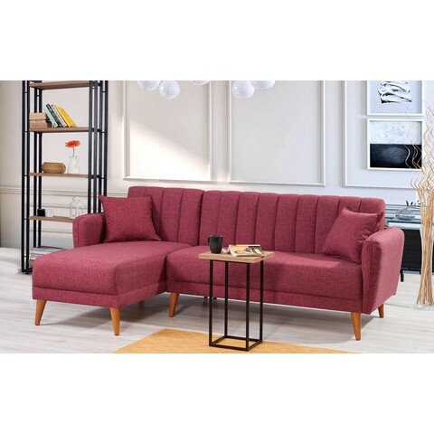 Coltar, unique design, 867unq1435, lemn de carpen / metal, rosu claret