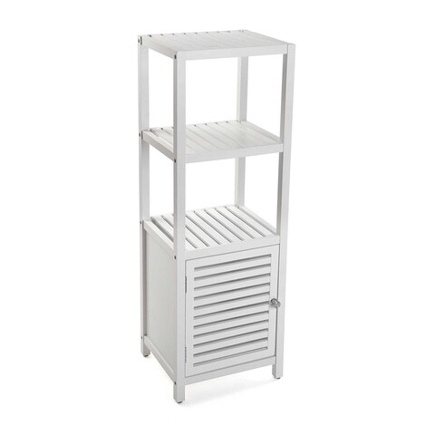Etajera baie si hol Ramsey, Versa, 37 x 33 x 110.5 cm, lemn, alb