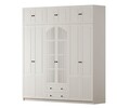 Dulap pentru haine, Rabi, Rb-185-20, 210x240x52 cm, Alb mat