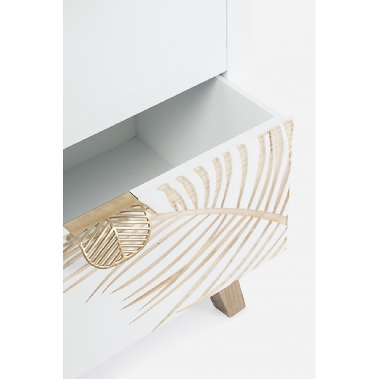 Noptiera cu 2 sertare, Pechino Black, Bizzotto, 46.5x34x50.5 cm, MDF - 1 | YEO