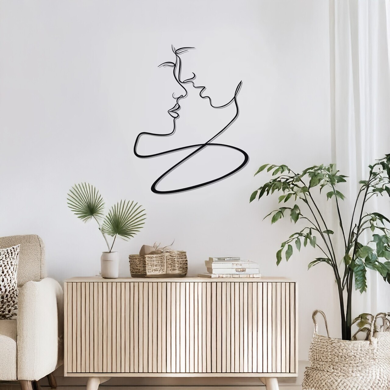 Decoratiune de perete, DCV-1041-MT, Dimensiune: 50 x 40 cm, Negru — imaginea 2