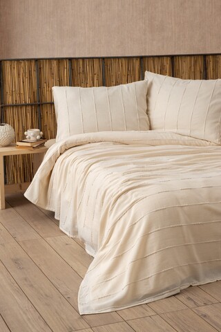 Set cuvertura pique dubla, Sedef - Natural, DC Home, Bumbac