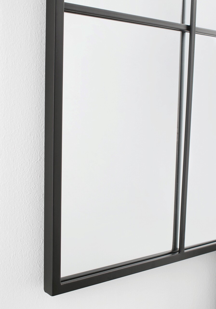 Oglinda decorativa Nucleos, Bizzotto, 80 x 170 cm, otel/MDF/sticla, negru