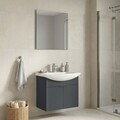 Set Dulap de Baie cu Chiuvetă și Oglindă (2 Piese), Hanah Home, Purus 65, Antracit mat