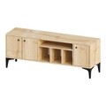 Comoda TV, Emerald, Luna v2, 150 x 40 x 40 cm, pal melaminat, stejar