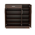 Pantofar cu 3 usi Sante, Pakoworld, 30 perechi pantofi, 120x37x123 cm, MDF/PAL, maro