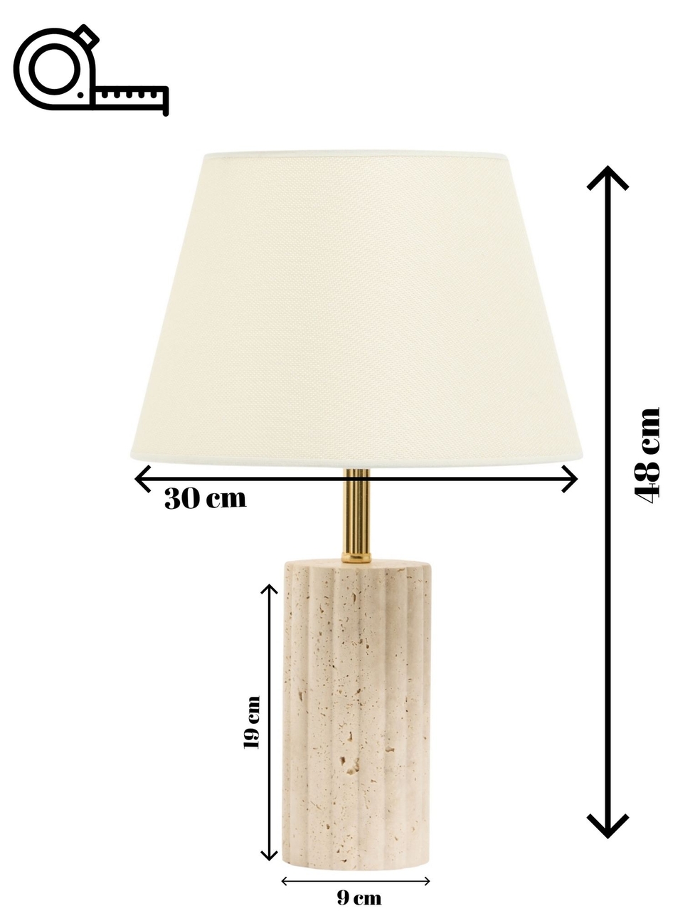 Lampa de masa, Opviq, 377KLT1117, Crem / Aur - view 8