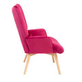 Fotoliu Moss, Homla, 70x55x95 cm, lemn/catifea din poliester, fucsia
