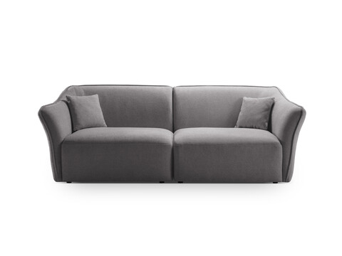 Canapea 3 locuri, Hailey, Micadoni Home, 206x102x79 cm, tesatura boucle, caramiziu