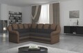 Coltar extensibil stanga 3 locuri ELTAP, LII-014, Lord II, 243x195x112 cm, lemn/poliester, maro inchis/maro