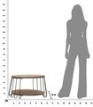 Masuta de cafea Tow, Mauro Ferretti, Ø70 x 44 cm, fier/MDF, negru/maro