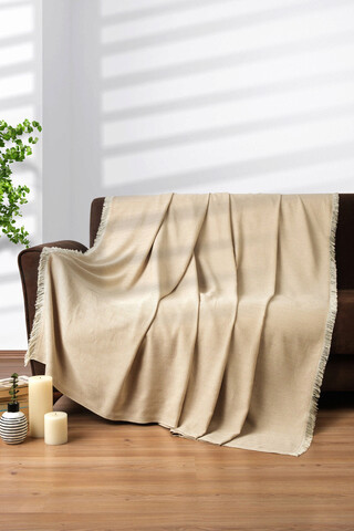 Cuvertura de pat, Sandy – Beige, DC Home, Bumbac DC Home