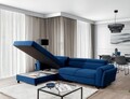 Coltar extensibil stanga 4 locuri ELTAP, Mari-71, Mariall, 288x200x92 cm, lemn/poliester, albastru