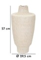 Vaza decorativa Shade, Mauro Ferretti, 29.5x57 cm, oxid de magneziu, crem