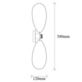 Aplica de perete, Sheen, 521SHN2203, Metal, Alb