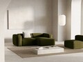 Coltar dreapta 2 locuri, Bergamo, Cosmopolitan Design, 244x152x70 cm, catifea chenille raiata, verde