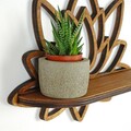 Raft de perete, Evila Originals, Raf264, 33x26x10 cm, Placaj, Maro