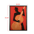 Tablou decorativ, Play The Musıc XL, Lemn, Lemn, Multicolor