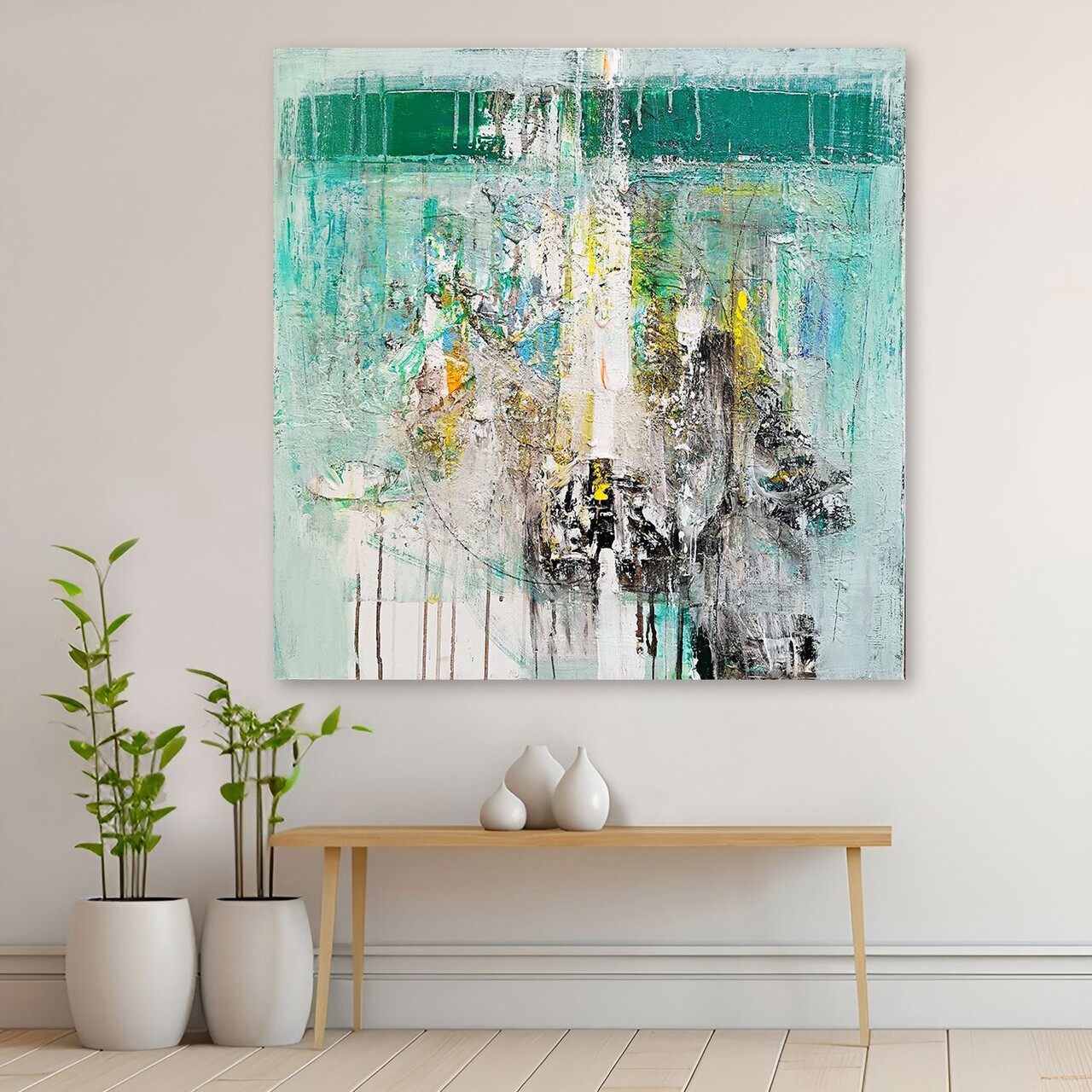 Tablou decorativ DEV10702-140140 Cadru: 100% LEMN (Grosime: 3-4 cm) Multicolor