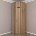 Dulap pentru haine, Minerva, Kale Oak, 74x235x52 cm, PAL, Stejar