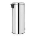 Cos de gunoi cu pedala, Brabantia, NewIcon Brilliant Steel, 30 L, 38x29.3x67.9 cm, otel, argintiu
