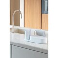 Set organizator chiuveta si dozator sapun 3 piese, Brabantia, SinkStyle Mineral, 35x13x16 cm, plastic, alb