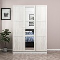 Dulap pentru haine, Minerva, Kale White, 135x210x52 cm, PAL, Alb