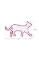 Decoratiune luminoasa LED, Kitty the Cat, Benzi flexibile de neon, DC 12 V, Rosu