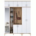 Cuier de perete, Rani, EA128, 180x240x37.5 cm, PAL, Nuc/Alb