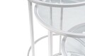 Set masute 3 piese, Caliente, Alya, Alb / Transparent