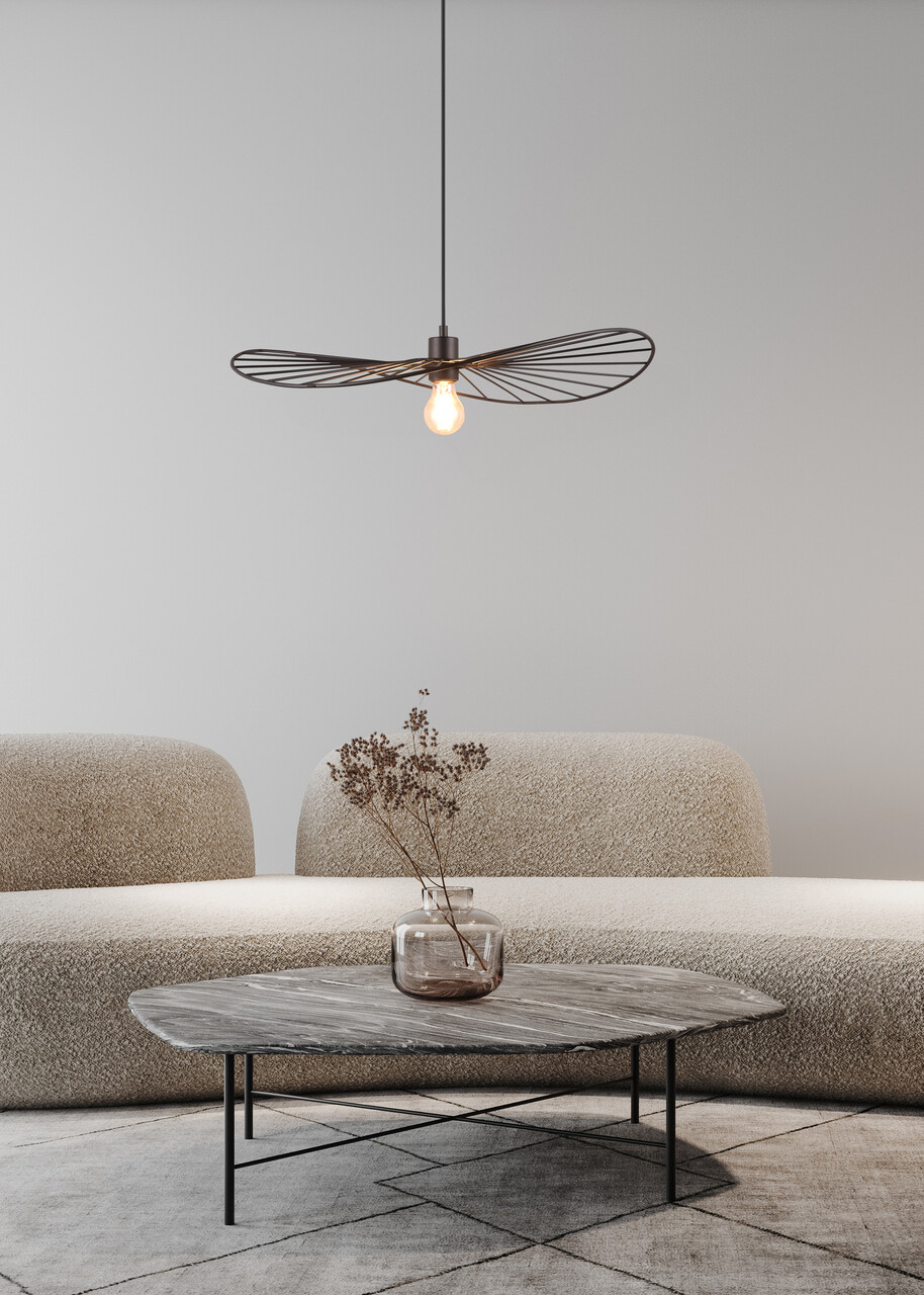Lustra Chapeau, RL, 60x150 cm, 40W, 1x E27, metal, negru mat - 1 | YEO