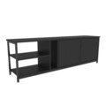 Comoda TV, Retricy, Primrose, 160x35.3x50.8 cm, PAL, Negru / Antracit