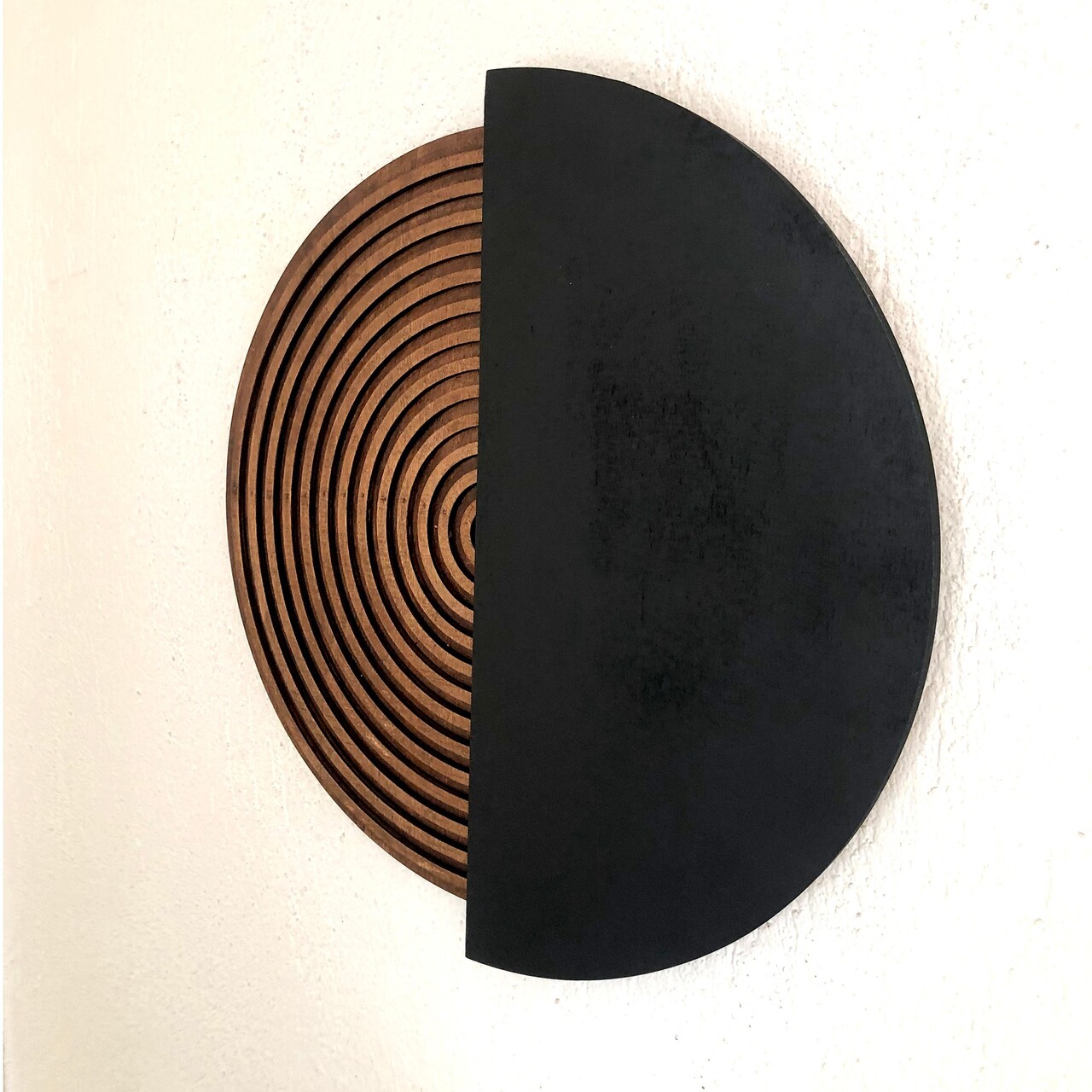 Decoratiune de perete, ART143, Dimensiune: 50 x 50 cm, Natural/Negru - view 6
