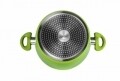 Cratita cu capac Grays, Heinner, 8 l, aluminiu turnat, sticla, alb/verde