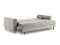 Canapea extensibila, Camellia, Mazzini Sofas, 3 locuri, cu lada de depozitare, 220x100x92 cm, catifea, bej