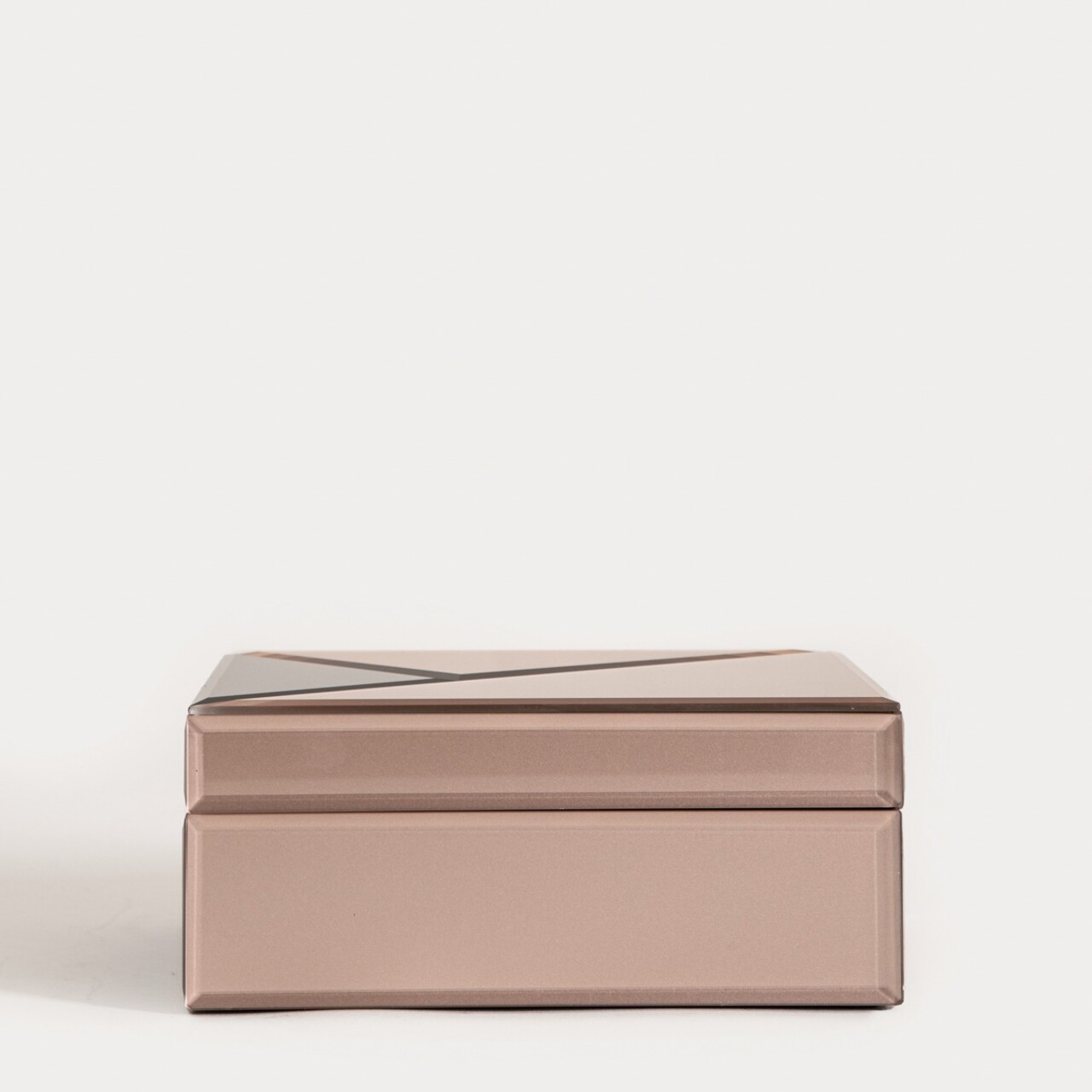 Cutie pentru bijuterii Amosa, Homla, 19x15x8 cm, MDF/sticla, bej - 2 | YEO