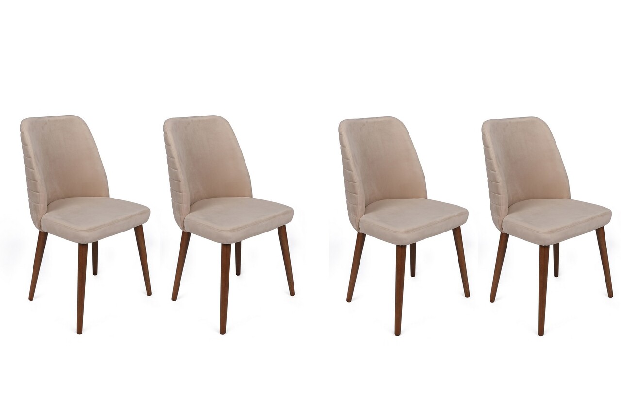 Set de scaune, Nmobb, Tutku-346 V4, Metal, Crema/Nuca