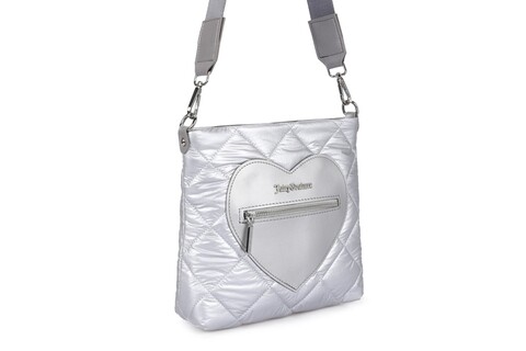 Geanta juicy couture 379, 25x6x25 cm, piele ecologica, platina
