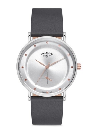 Ceas pentru dama apsv1 - a9055, aqua di polo, metal/piele, negru/auriu
