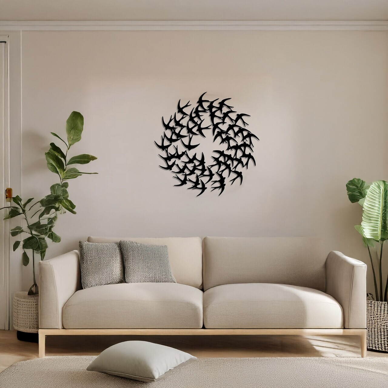 Decoratiune de perete, DCV-1029-MT, Dimensiune: 50 x 50 cm, Negru — imaginea 3