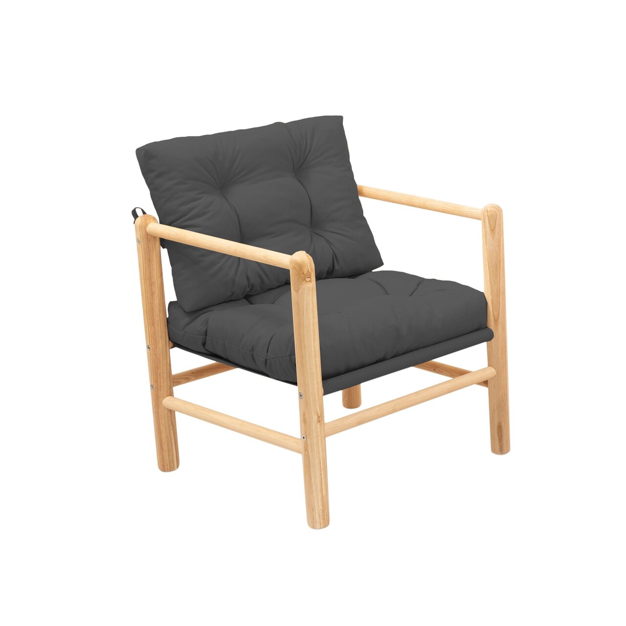 Fotoliu de gradina, Hanah Home, MYG03, 51x86x51 cm, Antracit - view 3