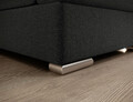 Coltar extensibil stanga 3 locuri ELTAP, LT-04FL, Siber, 270x186x93 cm, lemn/poliester, gri inchis