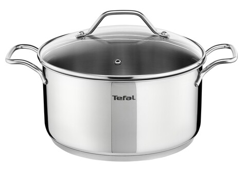 Oala cu capac, Tefal, Intuition, pentru inductie, 4.9 L, 24 cm Ø, inox