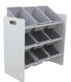 Organizator jucarii / mobilier camera copilului U-Grow, 63x30x60 cm, PAL/polipropilena, gri
