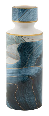 Vas decorativ Elegant Tall, Mauro Ferretti, 14x40 cm, ceramica, multicolor