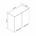Dulap pentru bucatarie, Hanah Home, Minar, 80x72x37 cm, Alb / Antracit