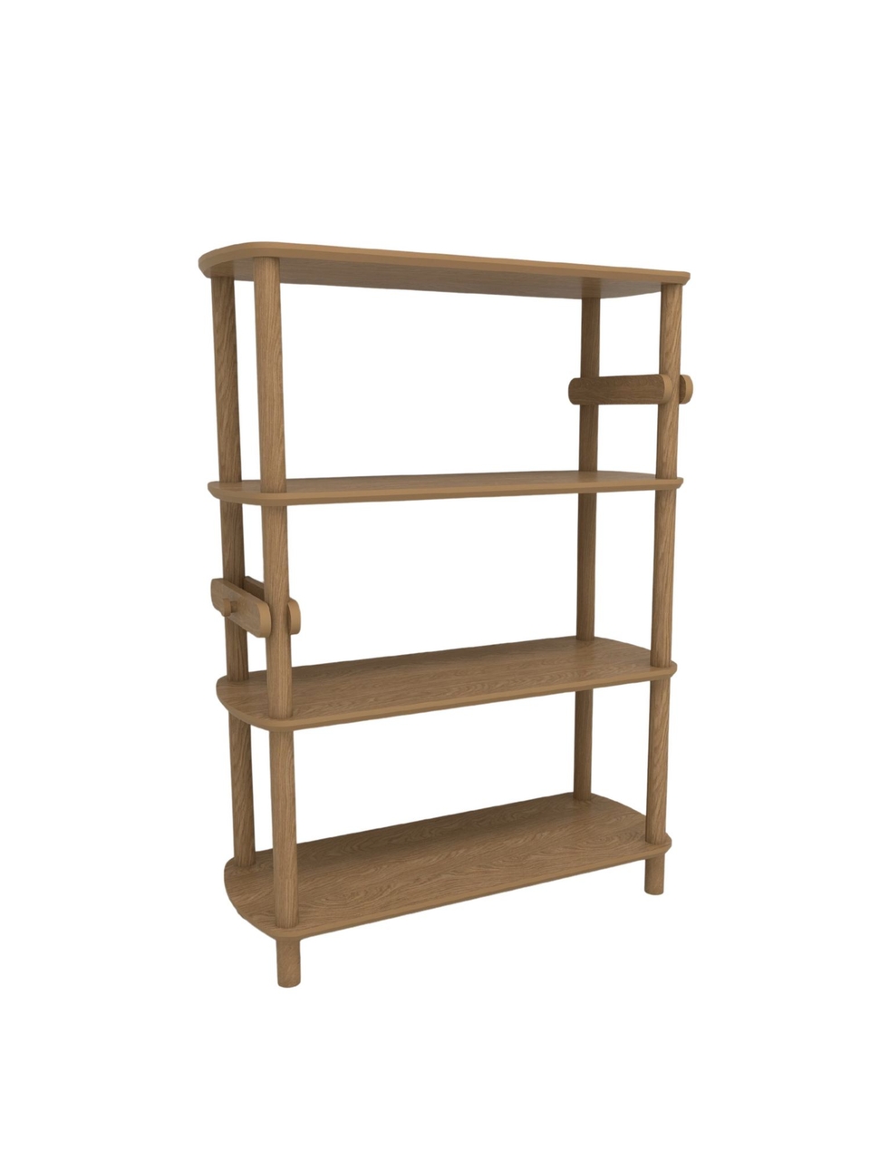 Corp biblioteca, Hanah Home, Rosa 4, 80x112x30 cm, Stejar - view 6