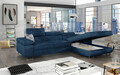 Coltar extensibil dreapta 4 locuri ELTAP, Armd-39, Armando, 289x203x85 cm, lemn/poliester, albastru inchis