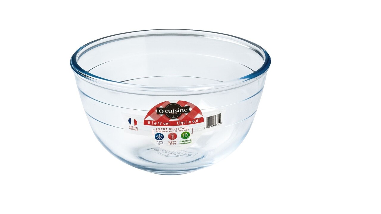 Bol salata Ocuisine, 1 L, 16 cm, sticla termorezistenta