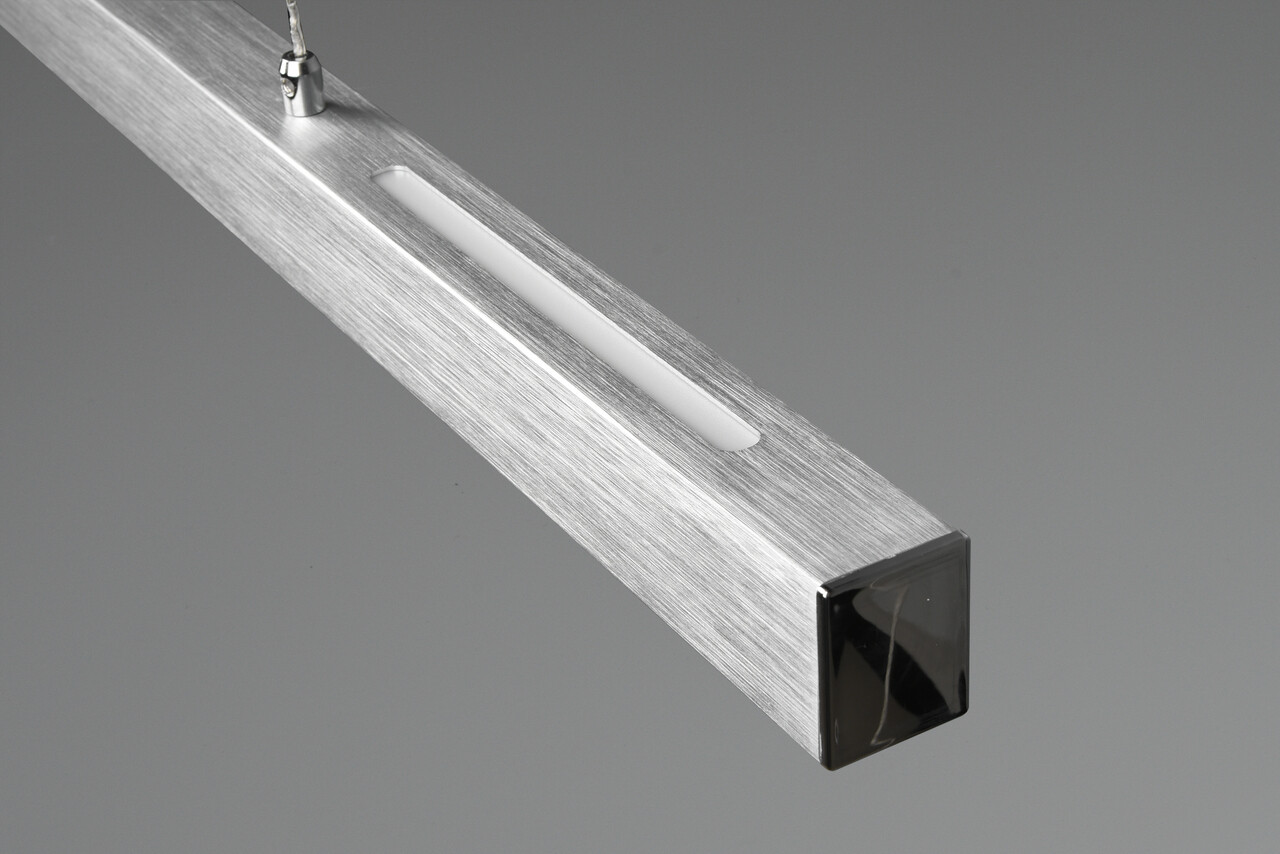 Lustra Paros, RL, 90x11x150 cm, 22W / 5.5W, 2x SMD, metal, argintiu lucios